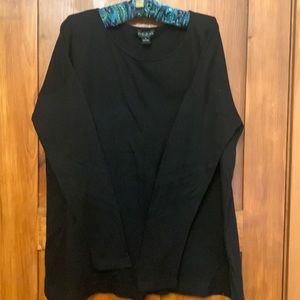 August Silk black tunic sweater, XL